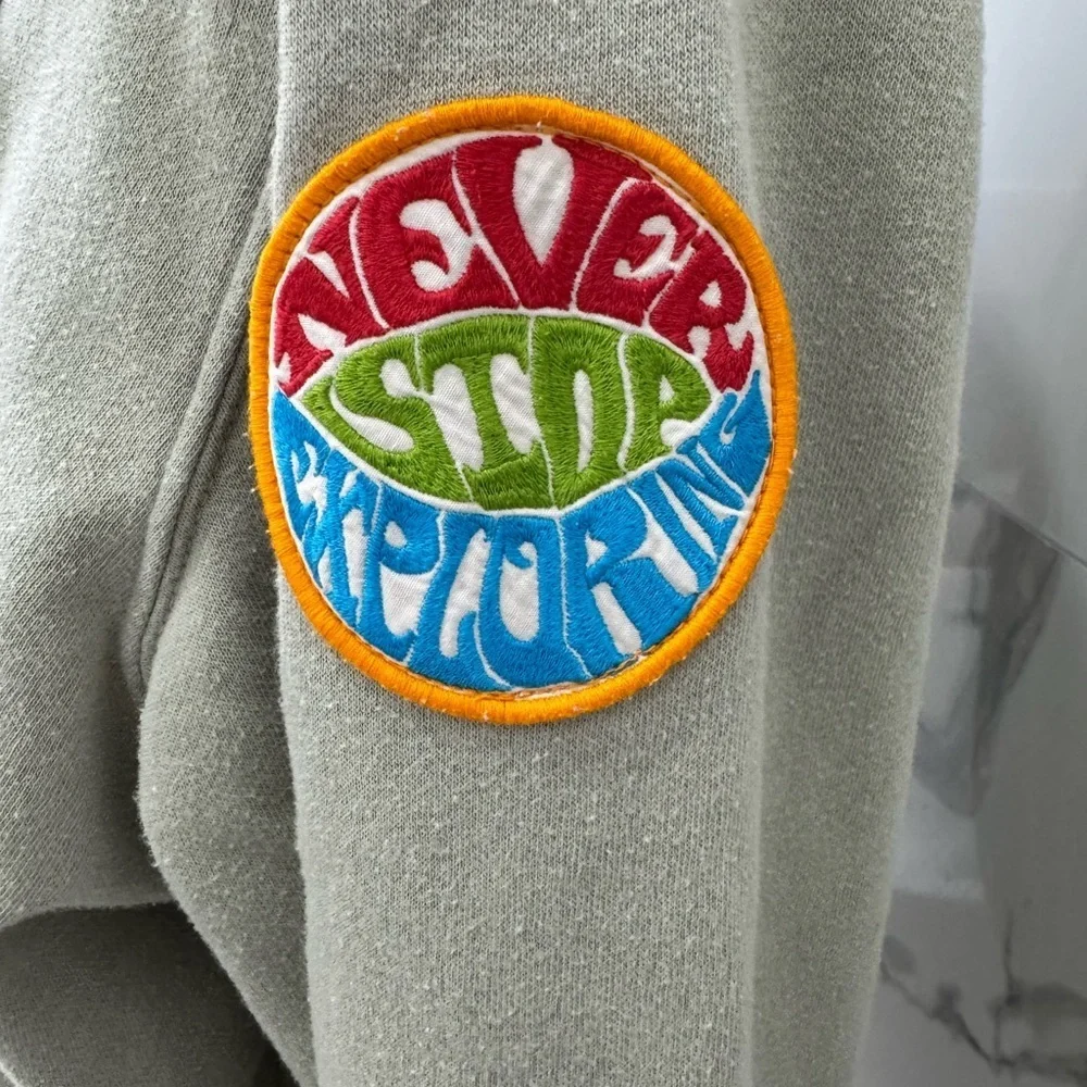 The North Face Novelty Patch Pullover Hoodie Sage Green Size L